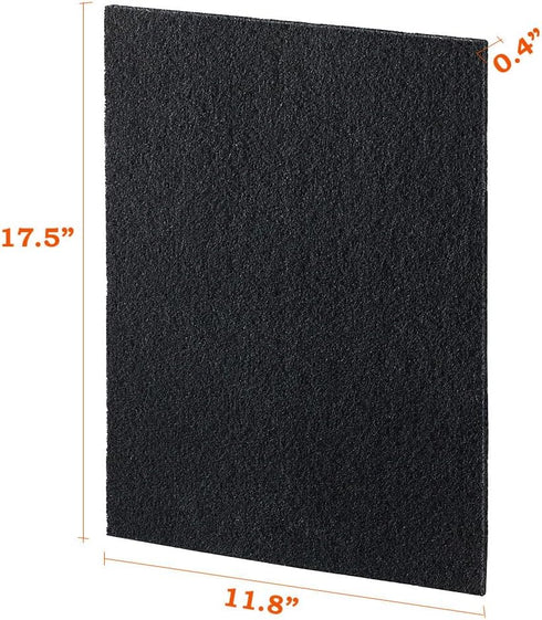 2 x Odor Control Activated Carbon Charcoal Cut-to-fit Replacement filter Pad Sheet 17.5"x 11.8" for Air Purifiers...
