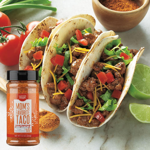 Tastefully Simple Mom's Favorite Taco Seasoning Mix for Fajitas, Enchiladas, Dips, and More, Clean, Keto, and Paleo, No MSG, 5 Ounce...