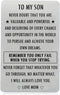 Inspirational Engraved Wallet Inserts to My Son from Mom, Gifts for Son with Motivational Quote, Wallet Insert Cards for Graduation Birthday Gift ...