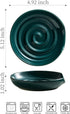 Spoon Rest, Porcelain Spoon Holer with Drip Tray, for Multiple Utensils, Heat-Resistant, Ceramic Spoon Rest for Spoons, Ladles, Tongs, Dark Green...
