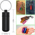 Small Portable Pill Case with Keychain(10 Pack), Urekt Waterproof Aluminum Pill Organizer Metal Mini Box Pocket Drug Storage Container for Outdoor...