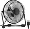 mollie 4-Inch Small USB Desk Fan for Home Office Bedroom Mini Personal Desktop Air Circulator Ultra Quiet Cooling Table Fan Adjustable Tilt Black...