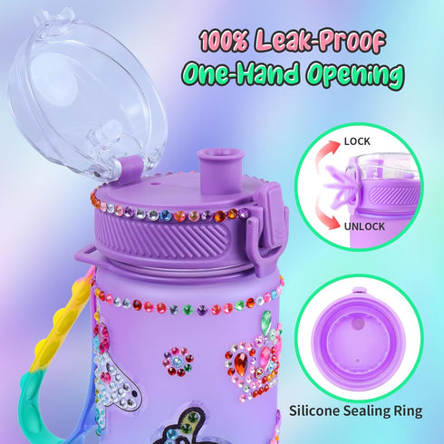 FOCone Decorate Your Own Water Bottle Kits for Girls - Fun Arts & Crafts Gift Toys for Ages 4-6-8-10, Birthday Gift Present for Budding Artists (U...