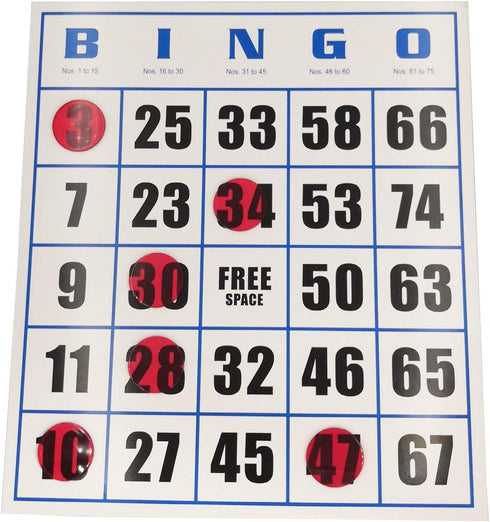 Yuanhe Jumbo Bingo Game Cards -50Pack Easy Read Bingo Set Bingo Paper Game Cards for Bingo Kids Party Card Games, School Classroom Family Gatherin...