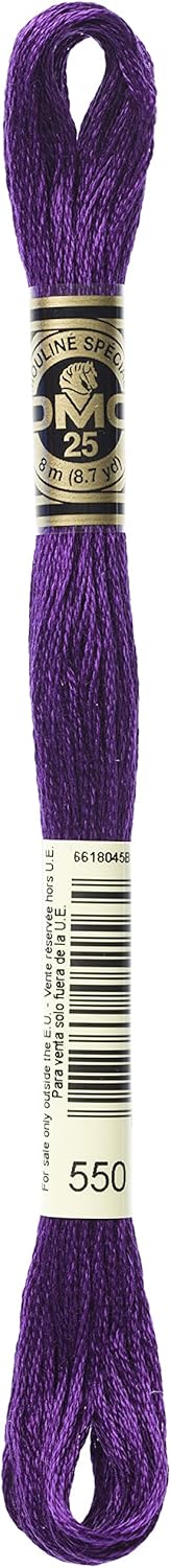 DMC 6-Strand Embroidery Cotton Floss, Very Dark Violet...