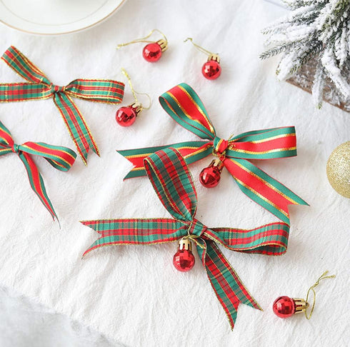Christmas Gingham Ribbon, Traditional Tartan Ribbon, 100% Polyester Checkered Ribbon, Woven Edge Plaid Ribbon for Christmas Crafts, Gift Wrapping ...