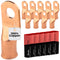 SELTERM 10pcs - 2/0 Awg - 3/8" Stud - Battery Lugs - Ring Terminal Connectors | with 12pcs 3:1 Black & Red Heat Shrink Tubing with Adhesive | Heav...