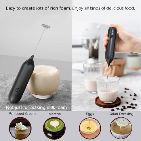 Rechargeable Milk Frother Wand,Drink Mixer Handheld,Electric Whisk with USB-C,Foam Maker for Coffee Stirrer Electric,Hand Blender for Lattes,Match...