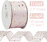 MEEDEE Star Wired Ribbon 2.5 Inch Rose Gold Star Ribbon Pink Ribbon with Stars Satin Wired Ribbon 25 Yards Roll Pink Wedding Ribbon Star Christmas...