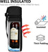 Aosbos Insulated Wine Bag Water Bottle Carrier Portable Wine Cooler Bag Padded Protection Tote Bag with Shoulder Strap for Travel Picnic Purse...