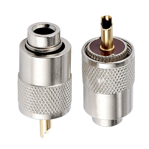PL259 Solder Connector Plug with Reducer for RG8X Coaxial Coax Cable 10Pack...