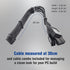 Premium Sleeved 12VHPWR PCI-e 5.0 16Pin (12+4) to Triple 8-Pin GPU Power Extension Cable (F04-303BK)...