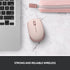 Logitech M170 Wireless Mouse for PC, Mac, Laptop, 2.4 GHz with USB Mini Receiver, Optical Tracking, 12-Months Battery Life, Ambidextrous - Rose...