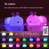 YOTOZU Cute Bunny Night Light, USB Rechargeable Cute Night Ligh with Touch Sensor and Remote Control 4 Modes 16 Colors Kid Night Light for Girls, ...