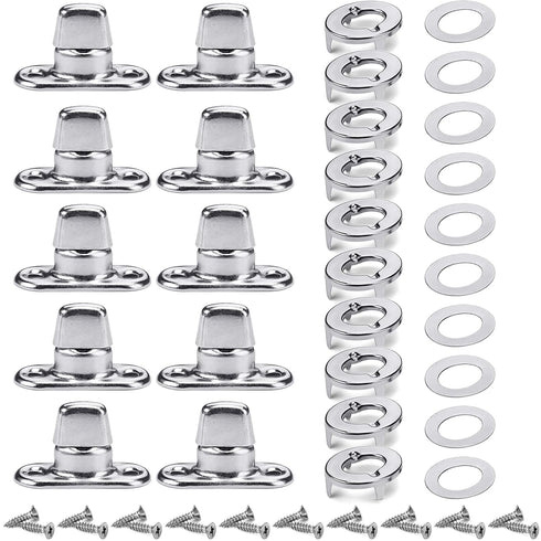 10 Sets Marine Grade Twist Lock Fasteners Turn Button Eyelet and Stud, Mounting Screws for Canvas Marine Fastener Turn Buttons...