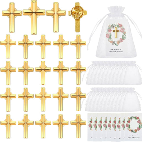 50 Pcs Cross Pin, Cross Lapel Pins Bulk, Gold Cross Lapel Pins, Cross Pins Christian Pins, Religious Cross Pins, Enamel Brooch Pins for Christian ...