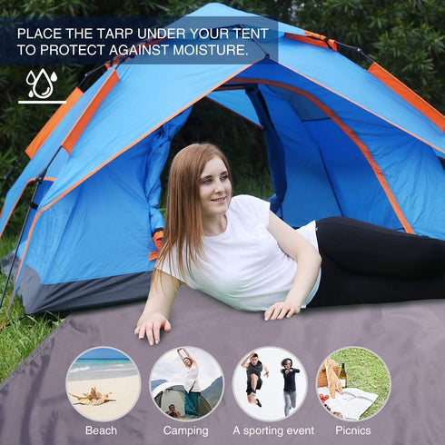REDCAMP Waterproof Camping Tent Tarp - 55"x83", 4 in 1 Multifunctional Tent Footprint for Camping, Hiking and Survival Gear, Lightweight and Compa...