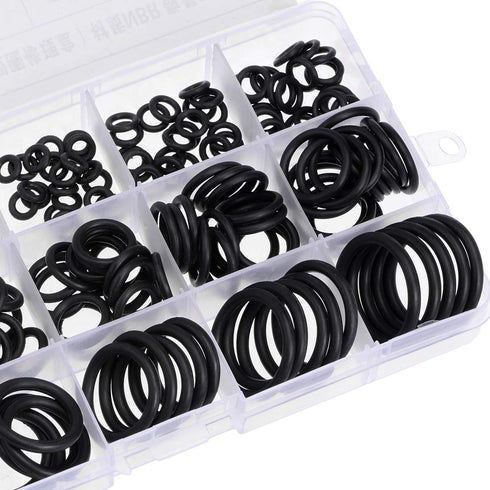 uxcell Nitrile Rubber O-Ring Assortment Kit 200 Pieces 15 Sizes Metric Sealing Gasket Set for Automotive Mechanic Plumbing, Black...
