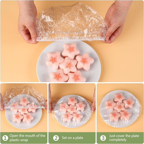 Plastic Bowl Covers 100pcs Elastic Reusable, Shower Caps for Sourdough Bread Proofing, Outdoor Food Covers to keep Bugs Away, Stretch Bowl Covers ...