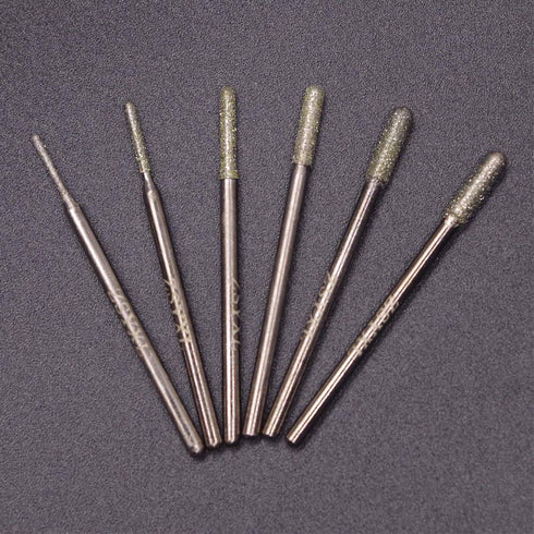 Wolfride 30Pcs Diamond Burr Set Diamond Drill Bit for Gemstone, Sea Shell, Glass, Ceramic, Metal...