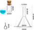 Yungyan 50 Pieces Small Mini Glass Bottles Jars with Cork Stoppers Set, Tiny Cork Glass Bottles with Eye Screws and Small Funnel for Decoration, A...