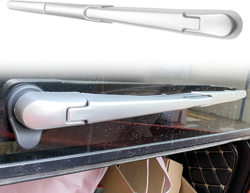 Rear Window Windshield Wiper Arm Blade Cover Compatible for Jeep JL Wrangler 2018-2021 ABS (Silver)...