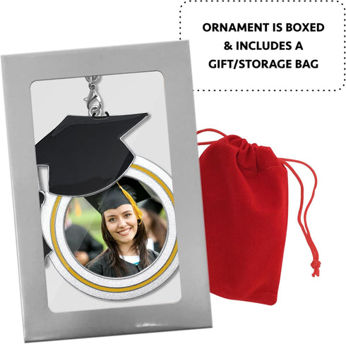 Graduation Christmas Photo Ornament - Dated Charms for Both 2025 & 2026 - Graduation Hat Design - Congratulations - Senior Students - Storage Bag ...