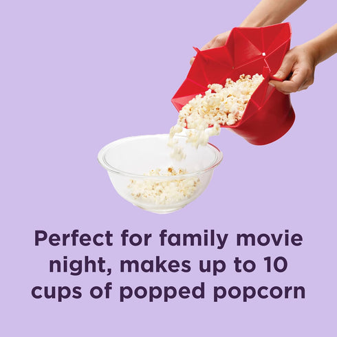 Chef'n PopTop Microwave Popcorn Popper (Cherry)...