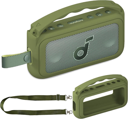 Silicone Cover Case for Soundcore Motion 300 Wireless Hi-Res Portable Speaker, Protective Holder Skin for Motion 300 Speaker Case Accessories (Gre...