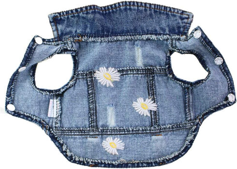 Pet Clothes Denim Dog Costume Summer Cowboy Vest Daisy Shirt Jeans Jacket Puppy Clothing for Chihuahua Yorkies...