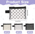 Small Mesh Zipper Pouches, 6 Pack Heart Print Mesh Makeup Bags, Mesh Cosmetic Bags Storage Pouch for Women, Makeup Lipstick Cosmetic Accessories O...