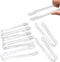 8 Pcs Plastic Buffet Serving Tongs, Clear Kitchen Tongs 6.3 Inch Small Ice Tongs for Tea and Coffee Party Catering Appetizers Salad Desserts Sandw...