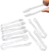 8 Pcs Plastic Buffet Serving Tongs, Clear Kitchen Tongs 6.3 Inch Small Ice Tongs for Tea and Coffee Party Catering Appetizers Salad Desserts Sandw...