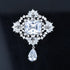 Sparkling Cubic Zirconia Butterfly Brooch Pin Pave CZ Flower Lapel Pin Clear Crystal Pins for Women Bridal...