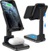 2 in 1 Wireless Charger, Dual Wireless Charging Desk Phone Stand,10W Qi Fast-Charging Foldable Tablet Stand for iPhone 12/11/MAX/XS/XR/X/8,AirPods...
