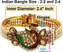 Efulgenz Indian Bangles for Women Women's Bangle Bracelets Fashion Jewelry Indian Bollywood Faux Pearl Kundan Rhinestone Peacock Hinge Open able C...