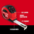 CRAFTSMAN 25-Ft Tape Measure with Fraction Markings, Retractable, Self-Locking Blade (CMHT37225)...