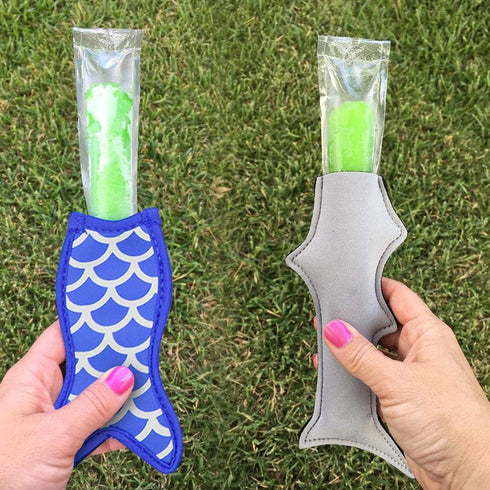Popsicle Holder Bags Mermaid and Shark Ice Pop Sleeves Freezer Reusable Popsicle Covers 10 Pc...