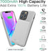 Battery Case for iPhone 13 Pro Max & 12 Pro Max, Real 7000mAh Ultra-Slim Battery Charging Case Rechargeable Anti-Fall Extended Battery for iPhone ...