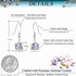 Austrian Crystal Cube Drop Dangle Earrings for Women Fashion 14K Gold Plated Hypoallergenic Jewelry...