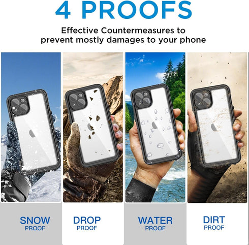 AICase Waterproof Case for iPhone 15 Plus(6.7") with MagSafe Snowproof,Dustproof and Shockproof, IP68 Certified Full Body Protection Fully Sealed ...