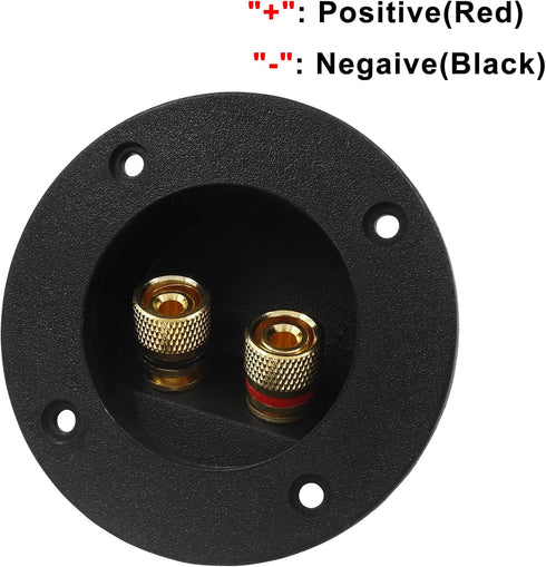 2-Way Speaker Box Terminal Cup, 3 Inch Round Stereo Screw Cup Connectors, Home Stereo Screw Cup Connectors, Pack of 2...