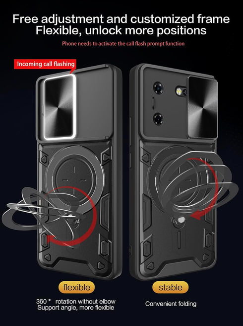 Case Compatible with Tecon Pova 5 Case,Case Compatible with Tecon Pova 5 NFC,with Slide Camera Lens Cover Case Compatible with Tecon Pova 5 LH7n C...