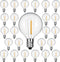 G40 LED Replacement Bulbs, 25 Pack Clear Globe Bulb fits E12 C7 Candelabra Base,1.5 Inch Dimmable Waterproof Globe Light Bulbs for Indoor Outdoor ...