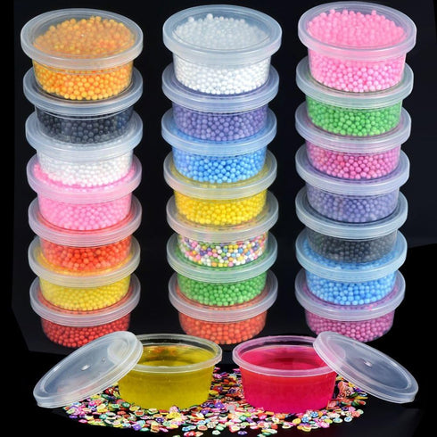 Augshy 40 Pack Small Slime Containers with Lids, Jello Shot Cups Condiment Containers Plastic Portion Cups with Lids for Salad Dressing Food Stora...