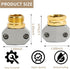 Garden Hose Repair Connector Fitting, Aluminum Female and Male With Zinc Clamp Water Hose End Repair Connector Fit 3/4 Inch or 5/8 Inch Garden Hos...
