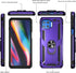 Androgate Compatible with Moto One 5G Case, Motorola One 5G UW Case, with Tempered Glass Screen Protectors, Military-Grade Metal Ring Kickstand 22...