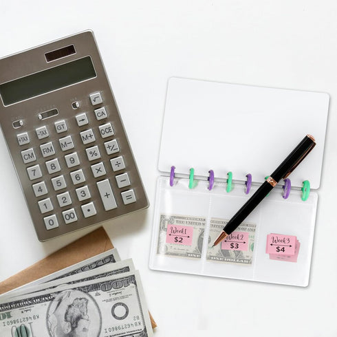 52 Weeks Money Saving Challenge Binder Budget Binder with Cash Envelopes Money Saving Binder for Budgeting Money Saving Money Organizer for Planni...
