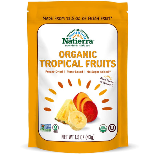 NATIERRA Nature's All Foods Organic Freeze-Dried Tropical Fruits | Non-GMO & Vegan | 1.5 Ounce...