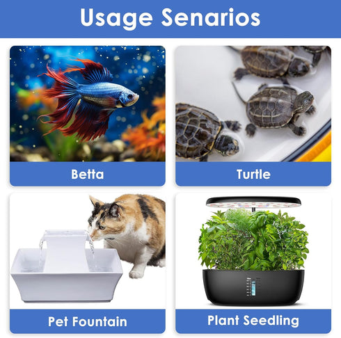 Mini Aquarium Heater Adjustable 25W Submersible Fish Tank Heater with LED Digital Display, Turtle Tank Heater Small Aquarium Heater, Ideal for 2-5...